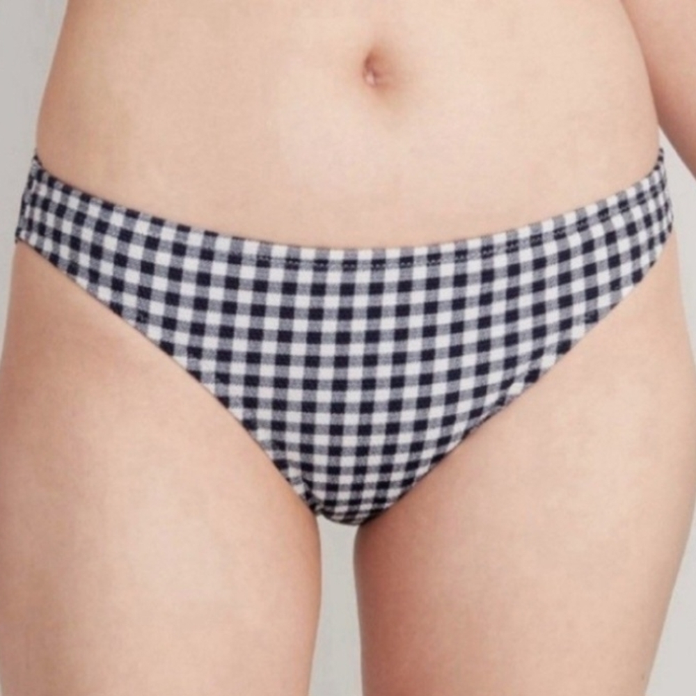 Old Navy Black and White Gingham Bikini Bottom